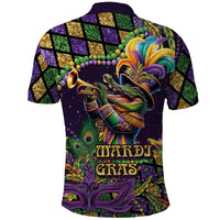 Mardi Gras Alligator Polo Shirt Let the Gator Jazz Roll - Wonder Print Shop
