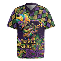 Mardi Gras Alligator Rugby Jersey Let the Gator Jazz Roll - Wonder Print Shop