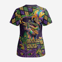 Mardi Gras Alligator Scrub Top Let the Gator Jazz Roll - Wonder Print Shop