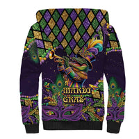 Mardi Gras Alligator Sherpa Hoodie Let the Gator Jazz Roll - Wonder Print Shop