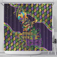 Mardi Gras Alligator Shower Curtain Let the Gator Jazz Roll - Wonder Print Shop