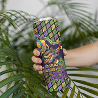 Mardi Gras Alligator Skinny Tumbler Let the Gator Jazz Roll - Wonder Print Shop