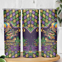 Mardi Gras Alligator Skinny Tumbler Let the Gator Jazz Roll - Wonder Print Shop