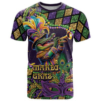 Mardi Gras Alligator T Shirt Let the Gator Jazz Roll - Wonder Print Shop