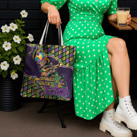 Mardi Gras Alligator Tote Bag Let the Gator Jazz Roll - Wonder Print Shop
