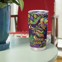 Mardi Gras Alligator Tumbler Cup Let the Gator Jazz Roll - Wonder Print Shop