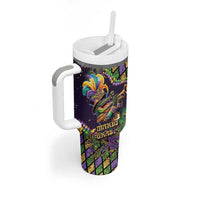 Mardi Gras Alligator Tumbler With Handle Let the Gator Jazz Roll - Wonder Print Shop