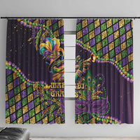Mardi Gras Alligator Window Curtain Let the Gator Jazz Roll - Wonder Print Shop