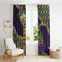 Mardi Gras Alligator Window Curtain Let the Gator Jazz Roll - Wonder Print Shop