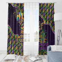 Mardi Gras Alligator Window Curtain Let the Gator Jazz Roll - Wonder Print Shop