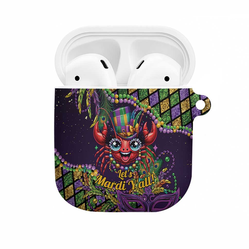 Mardi Gras Crawfish AirPods Case Let's Mardi Y'all - Wonder Print Shop