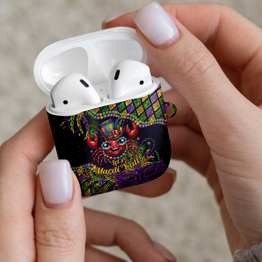 Mardi Gras Crawfish AirPods Case Let's Mardi Y'all - Wonder Print Shop