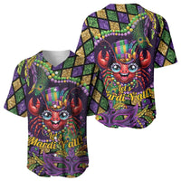 Mardi Gras Crawfish Baseball Jersey Let's Mardi Y'all - Wonder Print Shop
