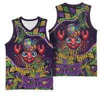 Mardi Gras Crawfish Basketball Jersey Let's Mardi Y'all - Wonder Print Shop