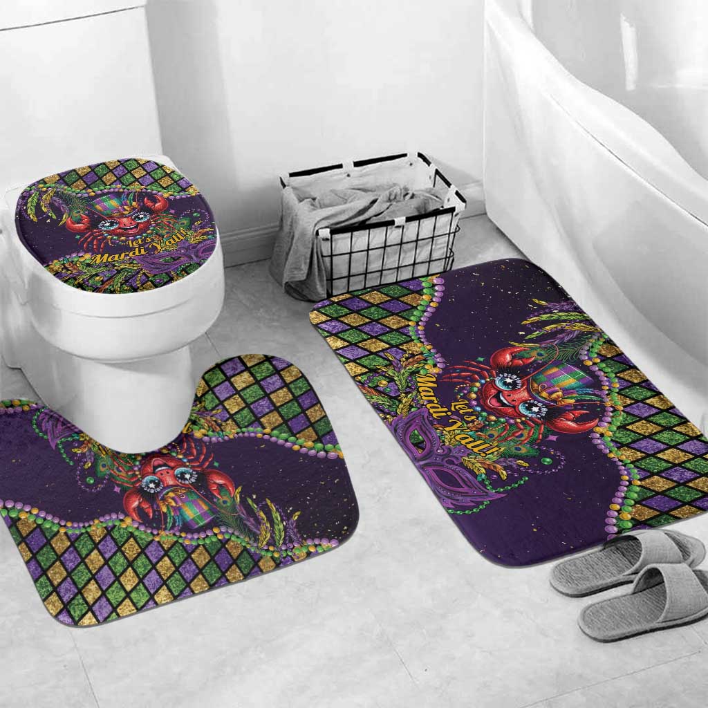 Mardi Gras Crawfish Bathroom Set Let's Mardi Y'all - Wonder Print Shop
