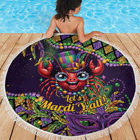Mardi Gras Crawfish Beach Blanket Let's Mardi Y'all - Wonder Print Shop