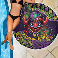Mardi Gras Crawfish Beach Blanket Let's Mardi Y'all - Wonder Print Shop
