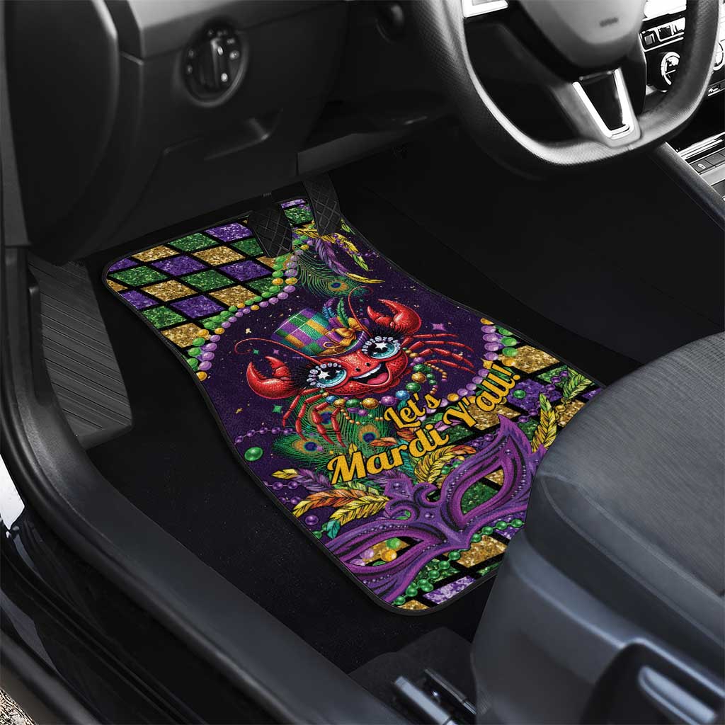 Mardi Gras Crawfish Car Mats Let's Mardi Y'all - Wonder Print Shop