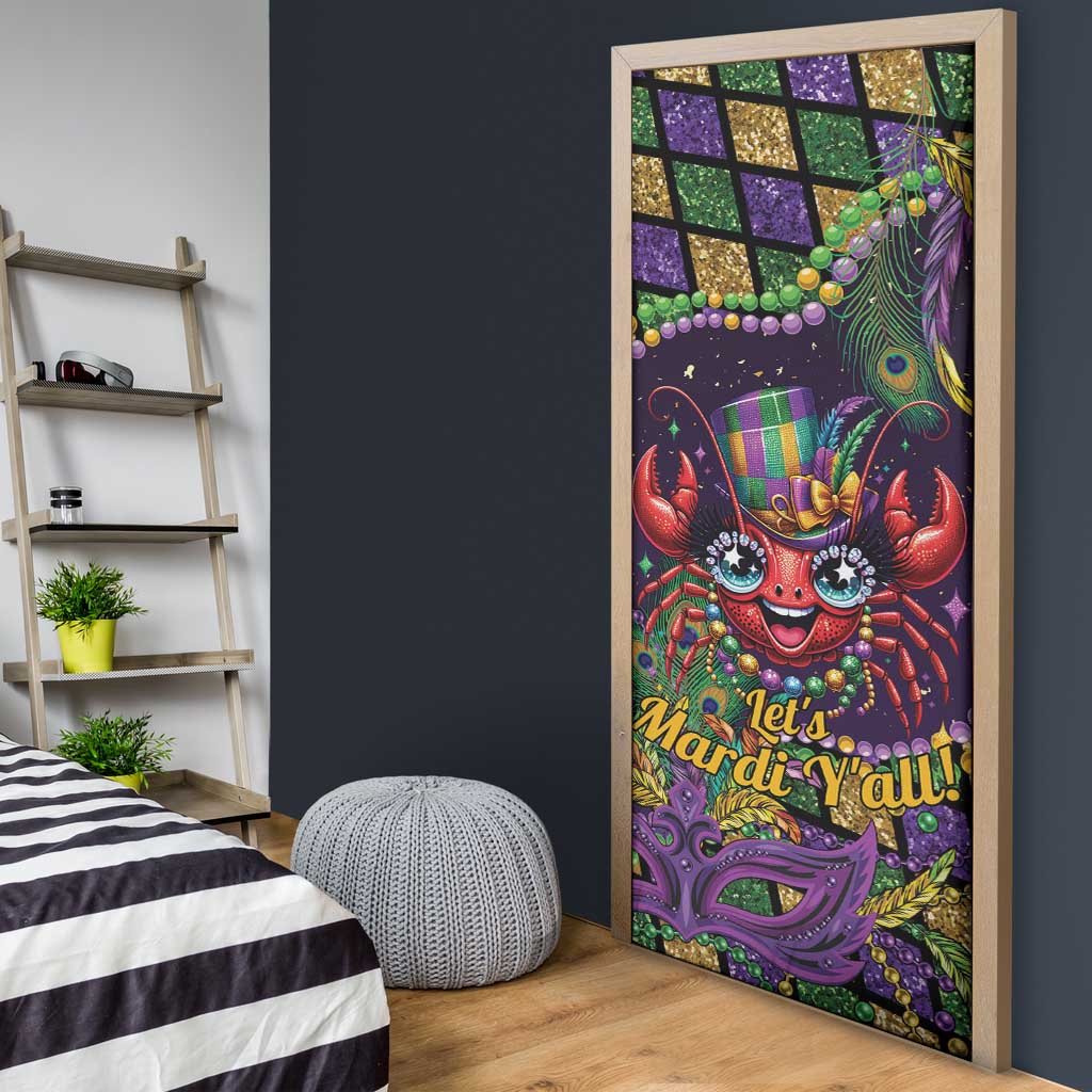 Mardi Gras Crawfish Door Cover Let's Mardi Y'all - Wonder Print Shop