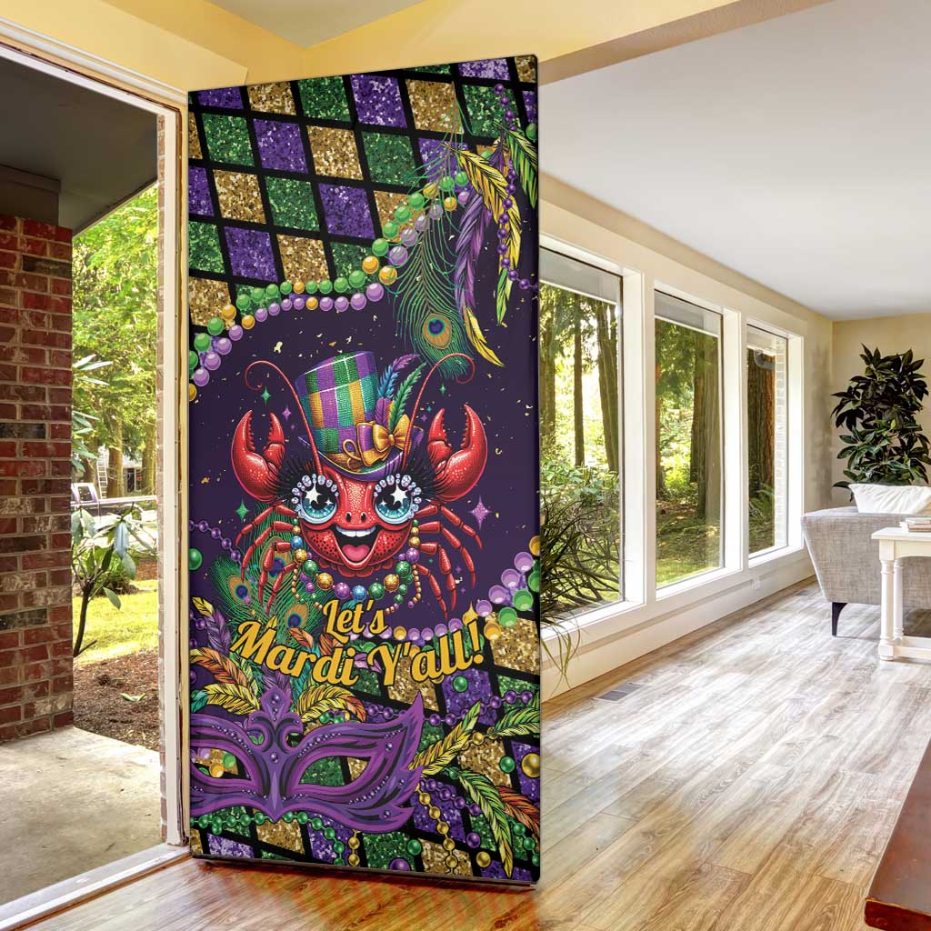 Mardi Gras Crawfish Door Cover Let's Mardi Y'all - Wonder Print Shop