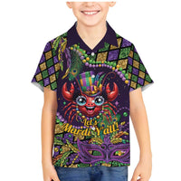 Mardi Gras Crawfish Family Matching Mermaid Dress and Hawaiian Shirt Let's Mardi Y'all - Wonder Print Shop