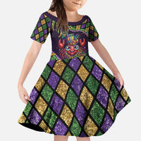 Mardi Gras Crawfish Family Matching Off Shoulder Maxi Dress and Hawaiian Shirt Let's Mardi Y'all - Wonder Print Shop