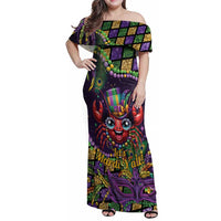 Mardi Gras Crawfish Family Matching Off Shoulder Maxi Dress and Hawaiian Shirt Let's Mardi Y'all - Wonder Print Shop