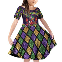 Mardi Gras Crawfish Family Matching Off Shoulder Short Dress and Hawaiian Shirt Let's Mardi Y'all - Wonder Print Shop