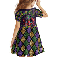 Mardi Gras Crawfish Family Matching Off Shoulder Short Dress and Hawaiian Shirt Let's Mardi Y'all - Wonder Print Shop