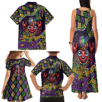 Mardi Gras Crawfish Family Matching Tank Maxi Dress and Hawaiian Shirt Let's Mardi Y'all - Wonder Print Shop