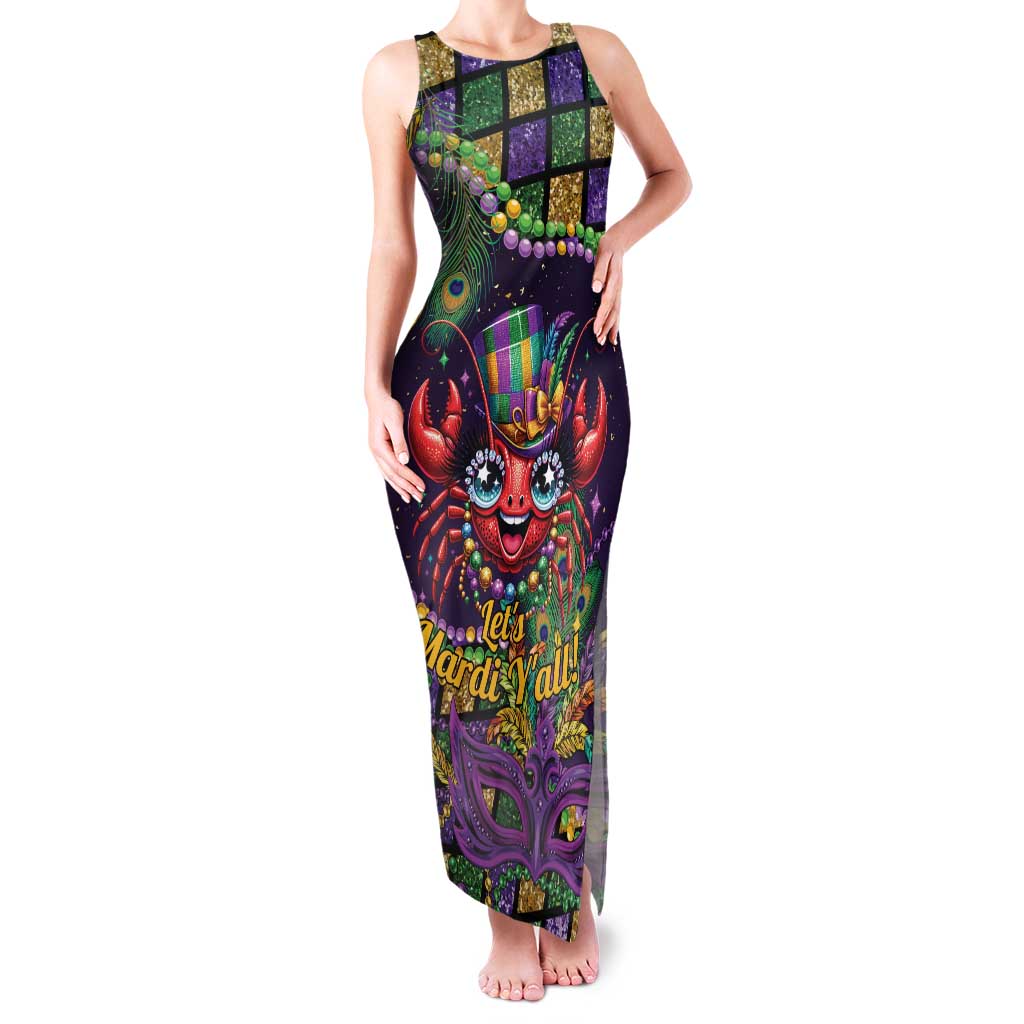 Mardi Gras Crawfish Family Matching Tank Maxi Dress and Hawaiian Shirt Let's Mardi Y'all - Wonder Print Shop