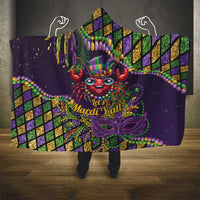 Mardi Gras Crawfish Hooded Blanket Let's Mardi Y'all - Wonder Print Shop