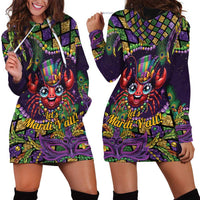 Mardi Gras Crawfish Hoodie Dress Let's Mardi Y'all - Wonder Print Shop