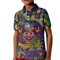 Mardi Gras Crawfish Kid Polo Shirt Let's Mardi Y'all - Wonder Print Shop