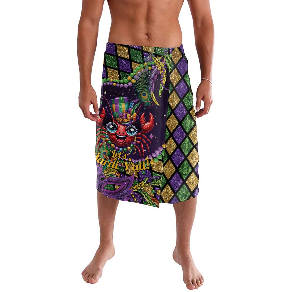 Mardi Gras Crawfish Lavalava Let's Mardi Y'all - Wonder Print Shop