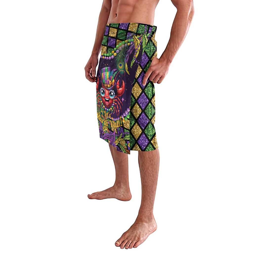 Mardi Gras Crawfish Lavalava Let's Mardi Y'all - Wonder Print Shop