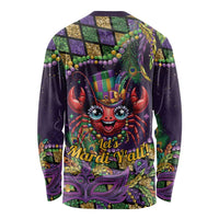 Mardi Gras Crawfish Long Sleeve Shirt Let's Mardi Y'all - Wonder Print Shop