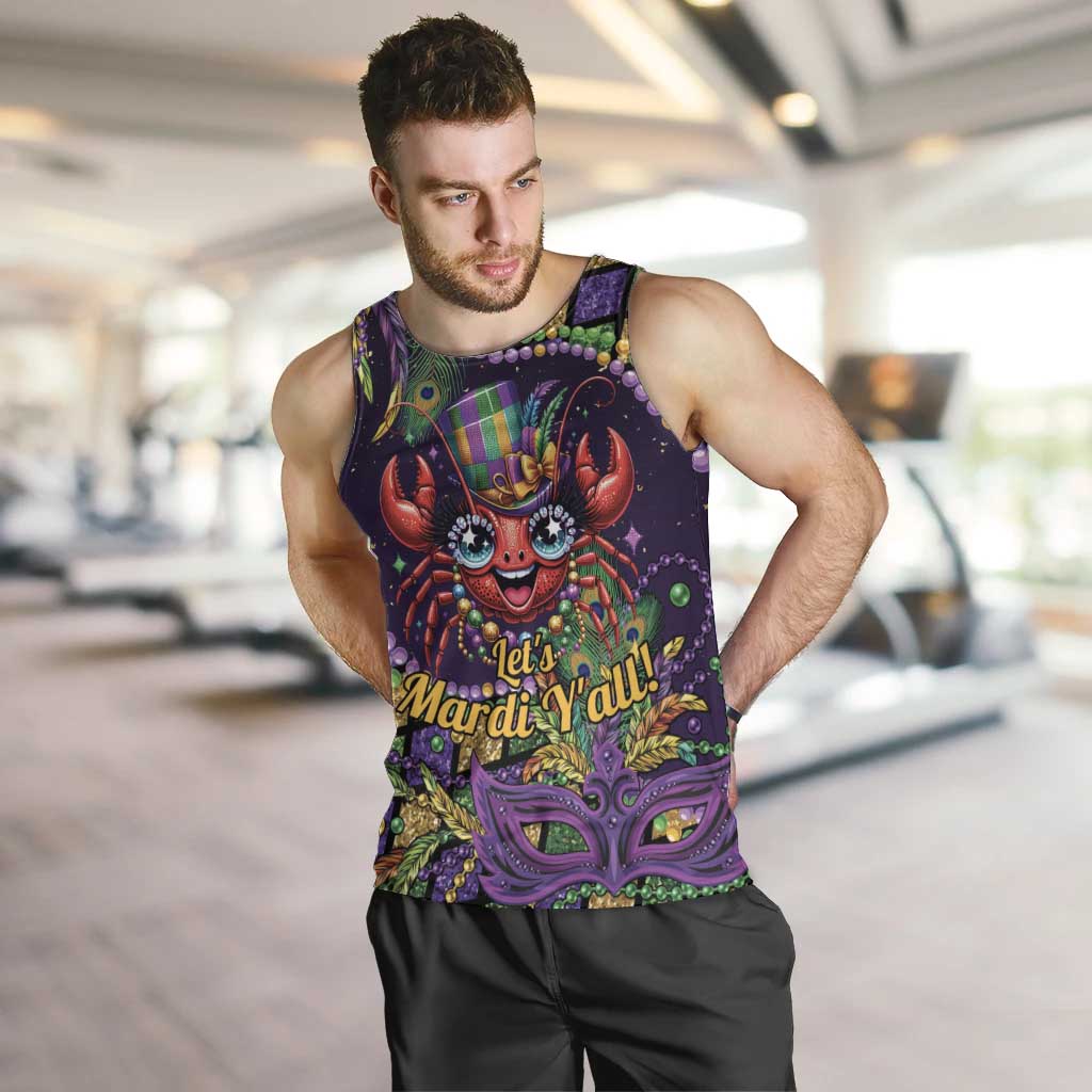 Mardi Gras Crawfish Men Tank Top Let's Mardi Y'all - Wonder Print Shop