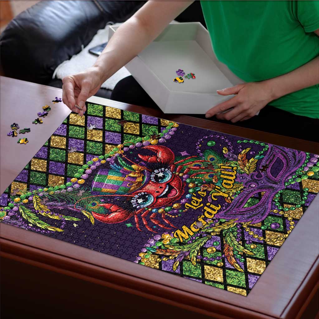 Mardi Gras Crawfish Puzzle Let's Mardi Y'all - Wonder Print Shop