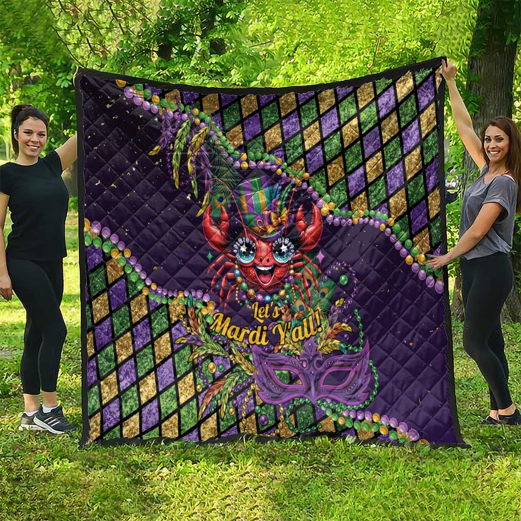 Mardi Gras Crawfish Quilt Let's Mardi Y'all - Wonder Print Shop