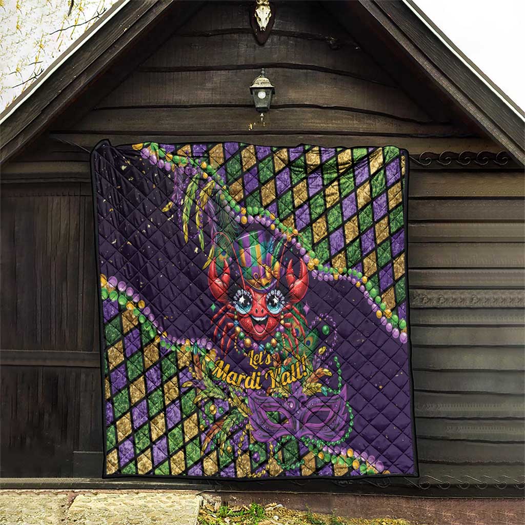 Mardi Gras Crawfish Quilt Let's Mardi Y'all - Wonder Print Shop