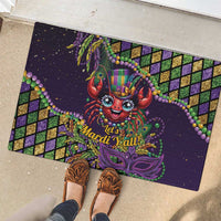 Mardi Gras Crawfish Rubber Doormat Let's Mardi Y'all - Wonder Print Shop