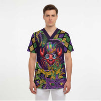 Mardi Gras Crawfish Scrub Top Let's Mardi Y'all - Wonder Print Shop