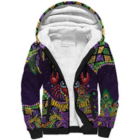 Mardi Gras Crawfish Sherpa Hoodie Let's Mardi Y'all - Wonder Print Shop