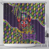 Mardi Gras Crawfish Shower Curtain Let's Mardi Y'all - Wonder Print Shop
