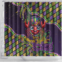 Mardi Gras Crawfish Shower Curtain Let's Mardi Y'all - Wonder Print Shop