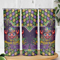 Mardi Gras Crawfish Skinny Tumbler Let's Mardi Y'all - Wonder Print Shop