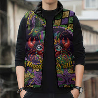 Mardi Gras Crawfish Sleeveless Puffer Jacket Let's Mardi Y'all - Wonder Print Shop