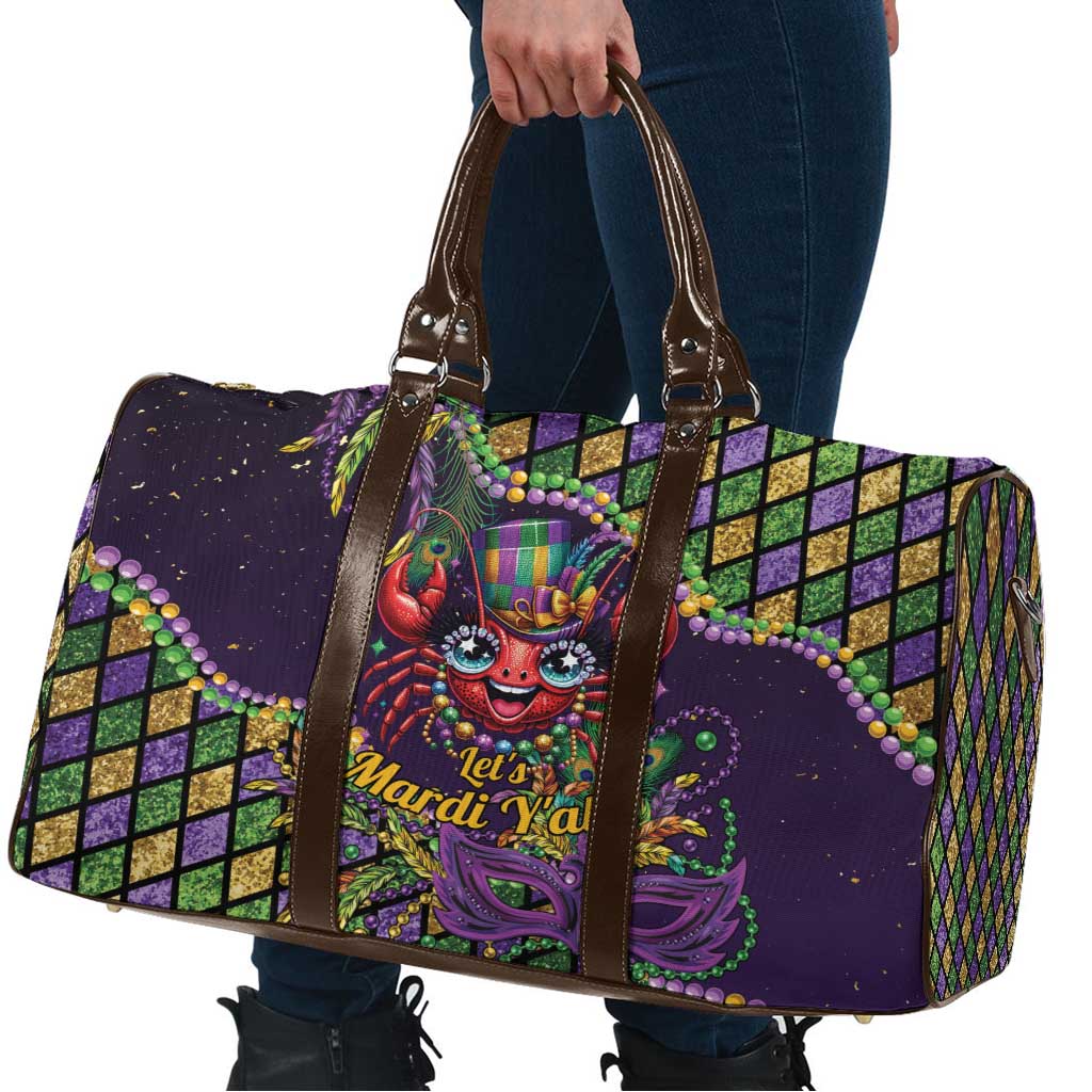 Mardi Gras Crawfish Travel Bag Let's Mardi Y'all - Wonder Print Shop
