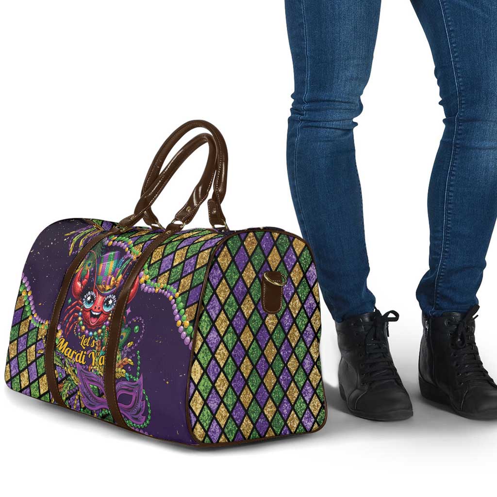 Mardi Gras Crawfish Travel Bag Let's Mardi Y'all - Wonder Print Shop